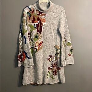 Anthropologie Knitted & Knotted Turtleneck Long Sleeve Sweater Dress